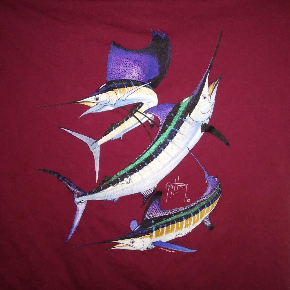 Guy Harvey Marlin shirt.